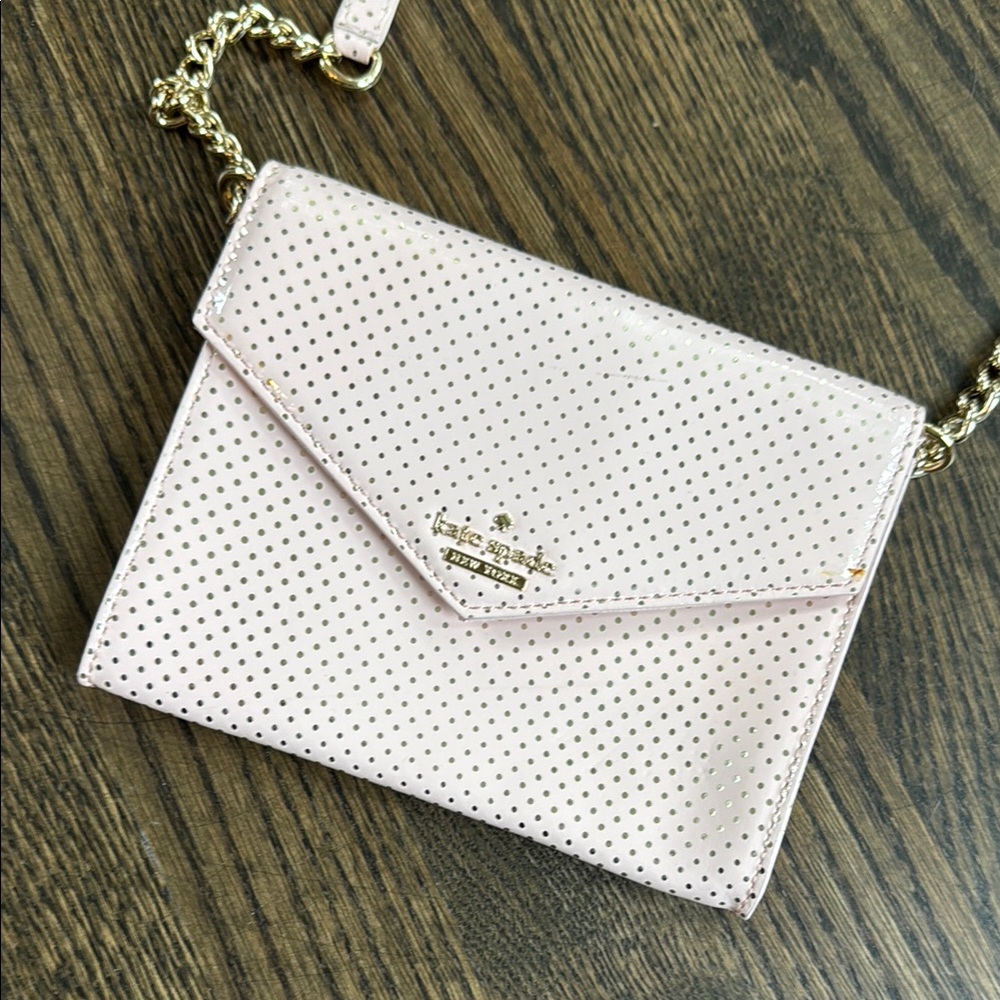 Kate Spade Pink Crossbody Bag with Elegant Chain Strap